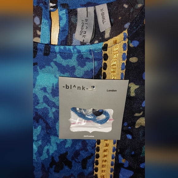 Anthropologie Bla^nk London Miranda Peasant Blouse Blue - Picture 11 of 11